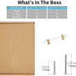 Acrylic Gold Drawer Pulls Cabinet Pulls - Acrylic Round Bar Series - Hole Centers(3-3/4 Inch，96mm)