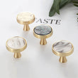Brushed Brass Dresser Knobs，Zinc Alloy Drawer Knobs，Gold Drawer Knobs Pulls Suitable for Kitchen Cabinets Cupboard (Yellow Pearl)