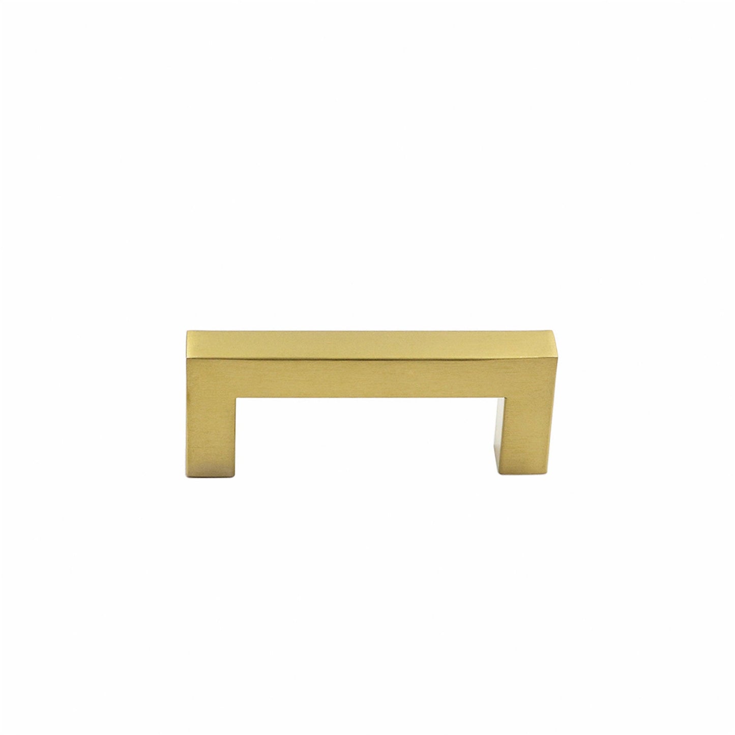 3in Cabinet Pulls Gold Cabinet Pulls，Brushed Brass Pulls Square Kitchen Hardware Handles(76mm, Hole Centers)