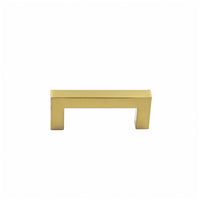 3in Cabinet Pulls Gold Cabinet Pulls，Brushed Brass Pulls Square Kitchen Hardware Handles(76mm, Hole Centers)