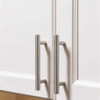 3-1/2 Inch Brushed Nickel Cabinet Pulls Modern Cabinet Handles(90mm, Hole Centers)