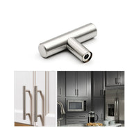 Brushed Nickel Cabinet Pulls Kitchen Drawer Pulls - T Bar Handles - Hole Centers(Knob,2.5",3",3.5,3.75,4",4.5,5",6.25",7.5",8",8.8,10")