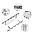 2-1/2 Inch Cabinet Handles Brushed Nickel Cabinet Pulls(64mm, Hole Centers)