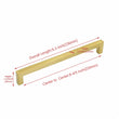 8.8in Cabinet Handle Brushed Brass Drawer Pulls，Brass Drawer Pulls Handles for Dresser Drawers(224mm, Hole Centers)