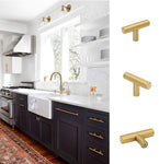 Brushed Brass Cabinet Knobs，2