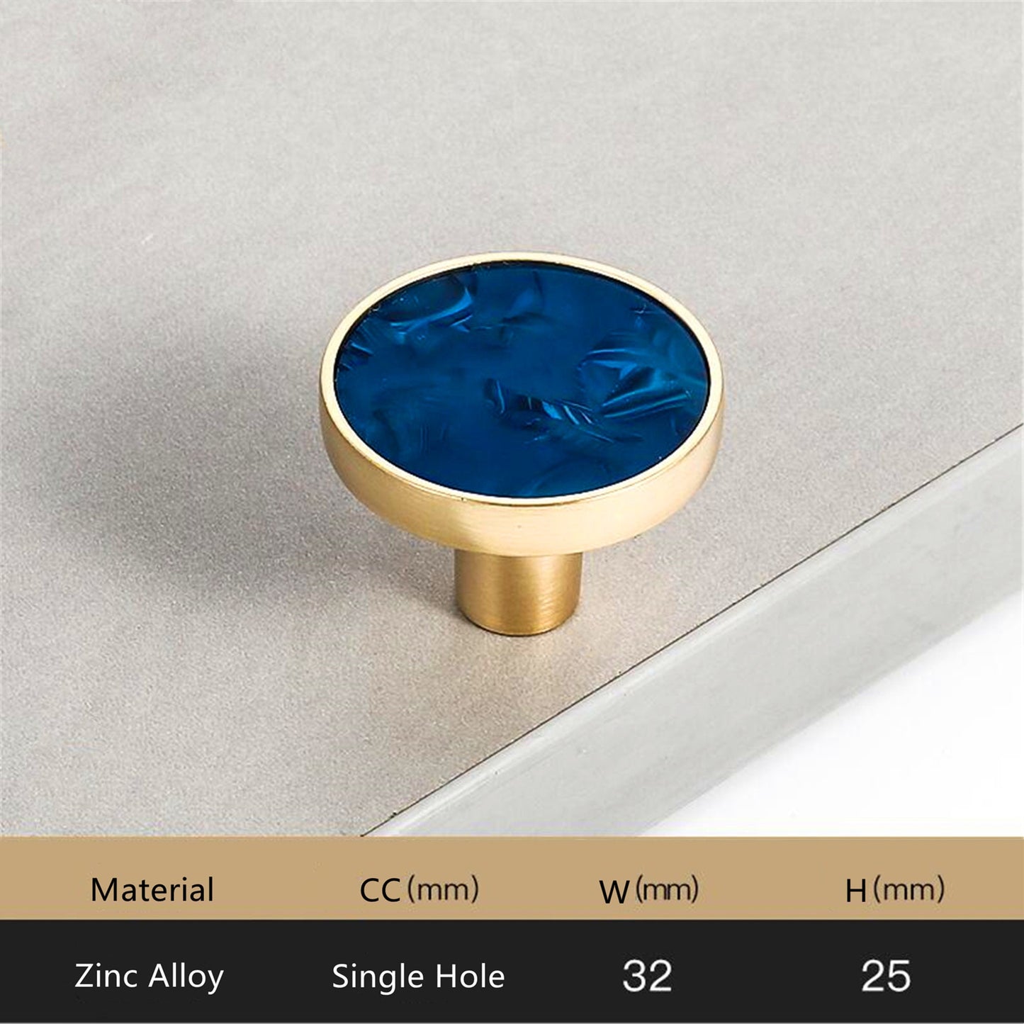 Brushed Brass Round Cabinet Knob，Gold Drawer Dreeser Pull，1.25 inch Diameter，Unique Style for Modern Home Décor