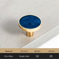Brushed Brass Round Cabinet Knob，Gold Drawer Dreeser Pull，1.25 inch Diameter，Unique Style for Modern Home Décor