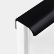 Modern Finger Edge Pulls Tab Pulls，Aluminum Alloy Hidden Handles Kitchen Cupboard Furniture Hardware - (Black，CC: 76mm)