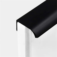 Modern Finger Edge Pulls Tab Pulls，Aluminum Alloy Hidden Handles Kitchen Cupboard Furniture Hardware - (Black，CC: 76mm)