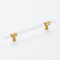 3.5" Hole Centers Gold Drawer Pulls，Crystal Cabinet Handles Kitchen Acrylic Cabinet Hardware(90mm，Hole Centers)