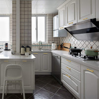 Brushed Brass Stainless Steel Kitchen Drawer Pulls Cabinet Handles 5" Length (3" Hole Center)
