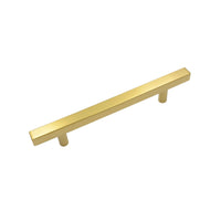 Brushed Brass Cabinet Pulls Gold Cabinet Pulls - 5" Inch (128mm) Hole Centers
