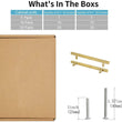 Brushed Brass Cabinet Pulls Gold Cabinet Pulls - 7-1/2" Inch (192mm) Hole Centers