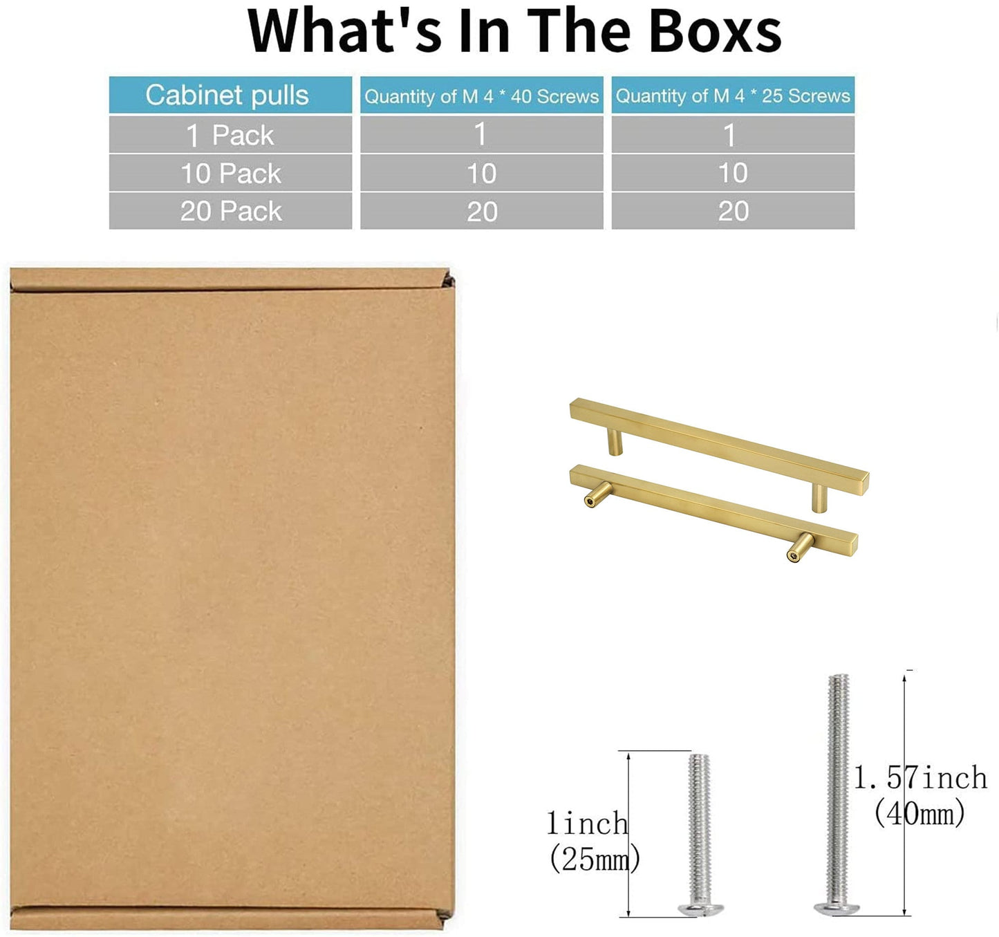 Brushed Brass Cabinet Pulls Gold Cabinet Pulls - 7-1/2" Inch (192mm) Hole Centers