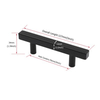 Matte Black Cabinet Knobs Furniture Hardware Drawer Pulls - Stainless Steel Cabinet Handles - Hole Centers(Knob，2.5"，3")