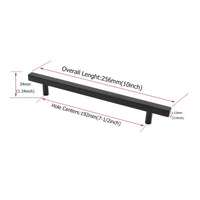 Matte Black Cabinet Pulls Kitchen Cabinet Handles - Large Size Handles - Hole Centers(7.5"，8"，8.8"，10")