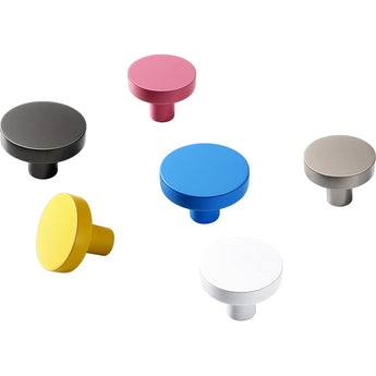 Macarone Color Round Kitchen Cabinet Knobs, 1.18 Inch Aluminum Alloy Dresser Handles Knobs for Home, Kitchen, Office Chest Cabinet Drawer