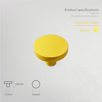 Macarone Color Aluminum Alloy Cabinet Knobs，1.38 Inch Round Dresser Handles Knobs for Home, Kitchen, Bathroom, Office and More