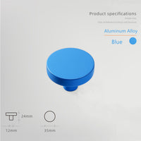 Macarone Color Aluminum Alloy Cabinet Knobs，1.38 Inch Round Dresser Handles Knobs for Home, Kitchen, Bathroom, Office and More