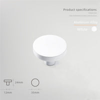 Macarone Color Aluminum Alloy Cabinet Knobs，1.38 Inch Round Dresser Handles Knobs for Home, Kitchen, Bathroom, Office and More