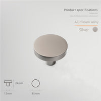 Macarone Color Aluminum Alloy Cabinet Knobs，1.38 Inch Round Dresser Handles Knobs for Home, Kitchen, Bathroom, Office and More