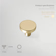 Aluminum Alloy Cabinet Knobs - Color Macaron Pattern - 1.18 Inch Round Drawer Pulls - Single Hole Knobs for Drawer Dressers Cabinet Cupboard