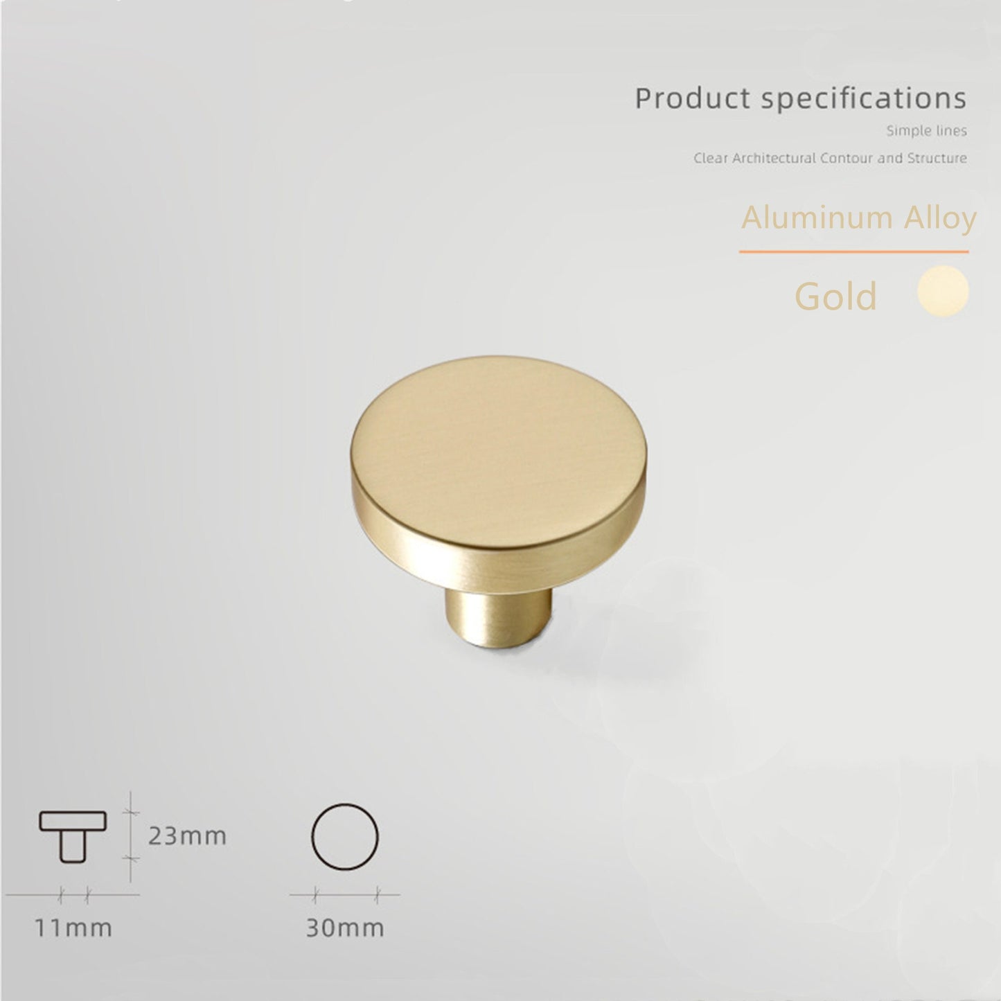 Aluminum Alloy Cabinet Knobs - Color Macaron Pattern - 1.18 Inch Round Drawer Pulls - Single Hole Knobs for Drawer Dressers Cabinet Cupboard