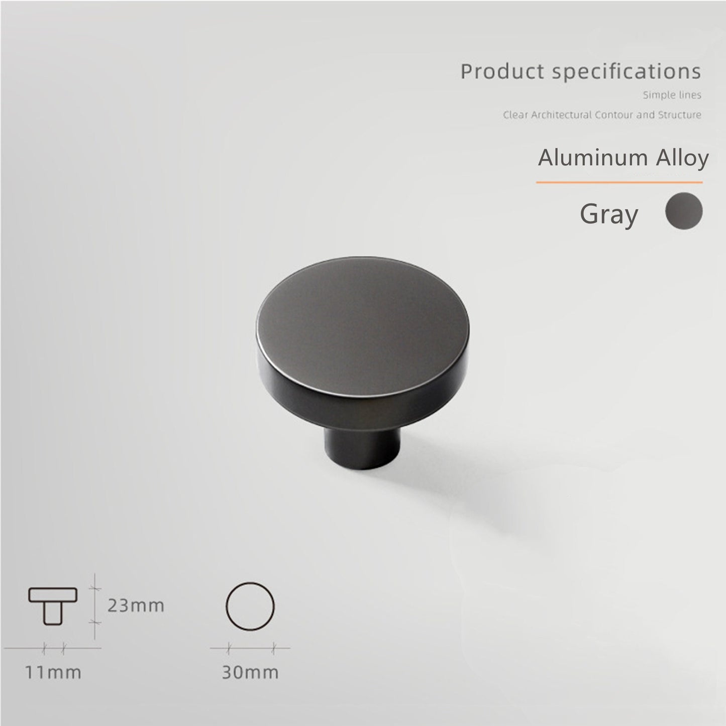 Aluminum Alloy Cabinet Knobs - Color Macaron Pattern - 1.18 Inch Round Drawer Pulls - Single Hole Knobs for Drawer Dressers Cabinet Cupboard