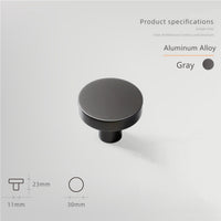 Aluminum Alloy Cabinet Knobs - Color Macaron Pattern - 1.18 Inch Round Drawer Pulls - Single Hole Knobs for Drawer Dressers Cabinet Cupboard