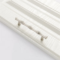 3.75 inch(Center To Center) Bamboo Shape Cabinet Pulls (3.75"/96mm，Brushed Nickel)