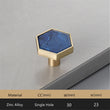 Brushed Brass Decorative Cabinet Hexagon Knobs，1.18"(30mm) Hexagon Solid Cabinet Knobs for Home，Kitchen，Bathroom，Office and More