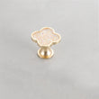 Four Leaf Clover Knobs，Zinc Alloy Cabinet Door Knobs，1.25"(32mm) Brass Door Knobs for Modern Home Décor (Four Leaf Clover-Diamond Series)