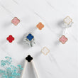 Four Leaf Clover Shape T Knobs，Decorative Zinc Alloy Round Cabinet Knobs，1.25"(32mm) Brass Door Knobs for Modern Home Décor