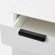 Modern Finger Edge Pulls Tab Pulls，Aluminum Alloy Hidden Pulls Kitchen Cupboard Furniture Hardware - (Black，CC: 128mm)