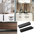 Modern Finger Edge Pulls Tab Pulls，Aluminum Alloy Hidden Pulls Kitchen Cupboard Furniture Hardware - (Black，CC: 128mm)