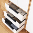 Modern Finger Edge Pulls Tab Pulls，Aluminum Alloy Hidden Pulls Kitchen Cupboard Furniture Hardware - (Black，CC: 128mm)