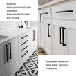 18 inch(Center To Center) Modern Square Cabinet Pulls(458mm，Matte Black)