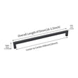 18 inch(Center To Center) Modern Square Cabinet Pulls(458mm，Matte Black)