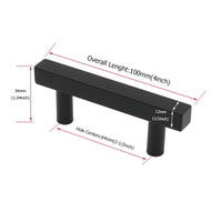 Matte Black Cabinet Knobs Furniture Hardware Drawer Pulls - Stainless Steel Cabinet Handles - Hole Centers(Knob，2.5"，3")