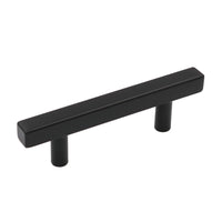 Matte Black Cabinet Knobs Furniture Hardware Drawer Pulls - Stainless Steel Cabinet Handles - Hole Centers(Knob，2.5"，3")