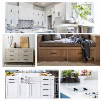 Matte Black Cabinet Pulls Kitchen Cabinet Handles - Large Size Handles - Hole Centers(7.5"，8"，8.8"，10")