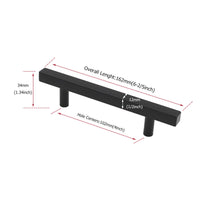 Black Kitchen Cabinet Handles Square Cabinet Drawer Pulls - Stainless Steel Cabinet Handles - Hole Centers(3.5"，3.7.5"，4")