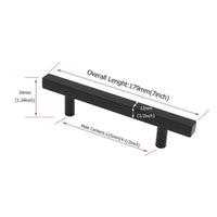 Matte Black Cabinet Pulls Cabinet Hardware Handles - Stainless Steel Cabinet Handles - Hole Centers(4.5"，5"，6.25")