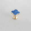 Four Leaf Clover Shape T Knobs, Zinc Alloy Cabinet Knobs, 1.25"(32mm) Brass Door Knobs for Home Office Kitchen Dresser Wardrobe