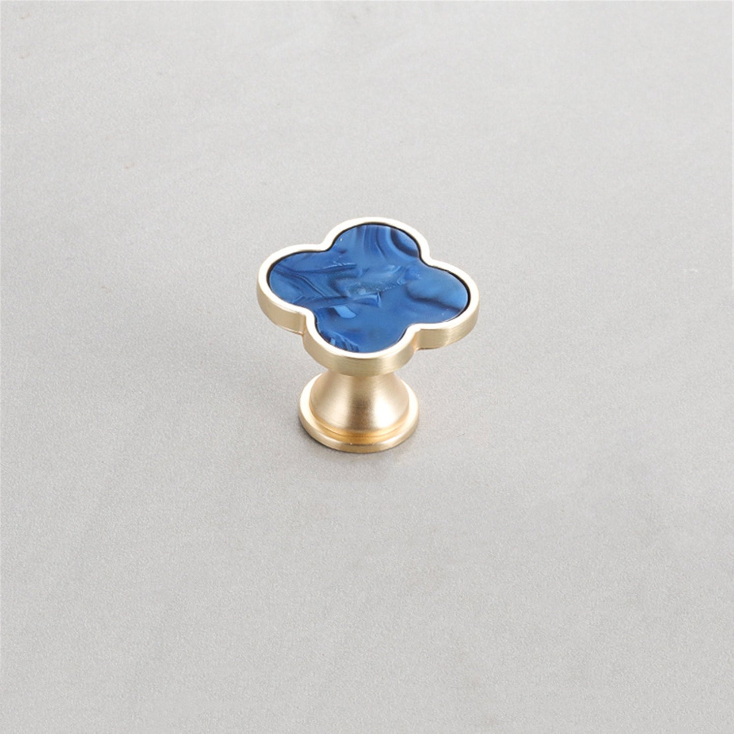 Four Leaf Clover Shape T Knobs, Zinc Alloy Cabinet Knobs, 1.25"(32mm) Brass Door Knobs for Home Office Kitchen Dresser Wardrobe