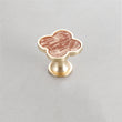 Four Leaf Clover Shape T Knobs，Decorative Zinc Alloy Round Cabinet Knobs，1.25"(32mm) Brass Door Knobs for Modern Home Décor
