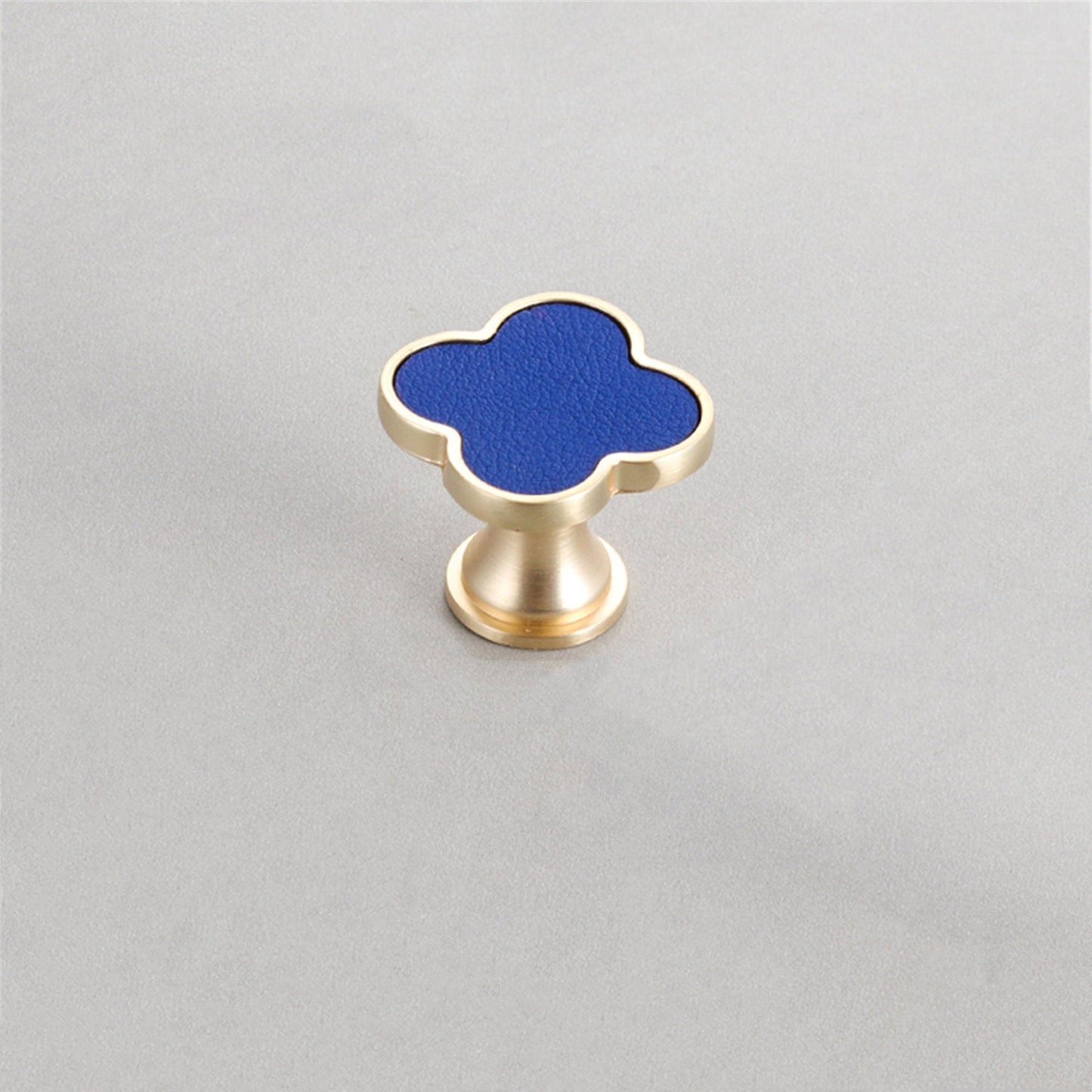 Leather Dresser Knobs, Handmade Leather Handles, Four Leaf Clover Shape T Knobs for Home, Kitchen, Bathroom, Office and More