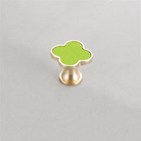 Leather Dresser Knobs, Handmade Leather Handles, Four Leaf Clover Shape T Knobs for Home, Kitchen, Bathroom, Office and More