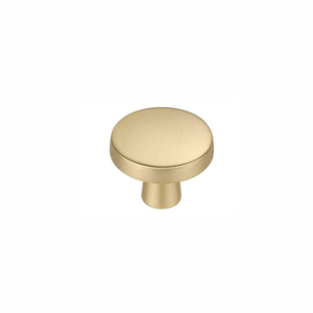 1-1/4 Inch Brushed Brass Kitchen Cabinet Knobs，Solid Dresser Knobs Drawer Knobs For Cupboard Drawer Pulls