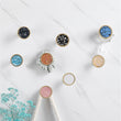Gold Brass Cabinet Knobs,Leather Drawer Pulls,Leather Dresser Knobs, Handmade Leather Handles for Cabinet, Doors and Drawers (Cone)